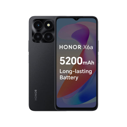 HONOR X6a nutitelefon, 4 + 128 GB telefonid, 6,56-tolline LCD-ekraan sagedusel 90 Hz, professionaalne 50 MP kaamera, 5200 mAh aku, kiirlaadimine, NFC kahe SIM-kaardi tugi, GMS