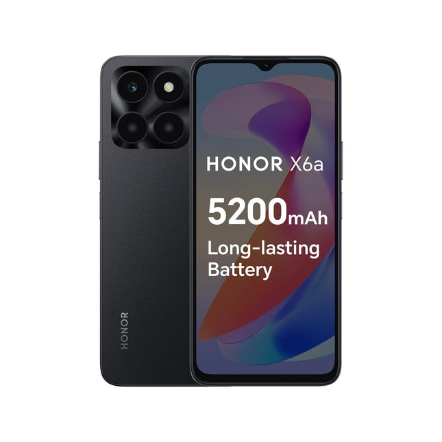 HONOR X6a nutitelefon, 4 + 128 GB telefonid, 6,56-tolline LCD-ekraan sagedusel 90 Hz, professionaalne 50 MP kaamera, 5200 mAh aku, kiirlaadimine, NFC kahe SIM-kaardi tugi, GMS