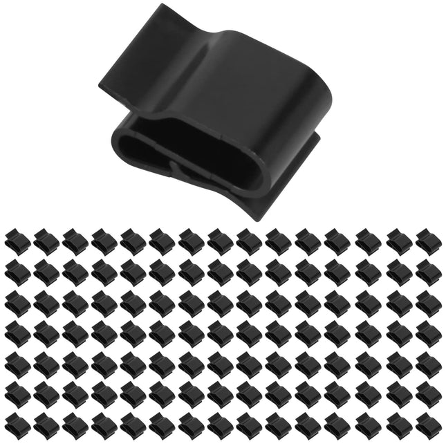 50/100 Pieces Cable Clips, Solar Module Cable Plastic Edge Clip Electrical Cable Ties, PV Wire Clip, Photovoltaic Panel Wire Clamps, Trailer Frame Wire Clamp, Black (100 Pieces)