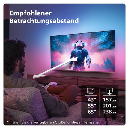 Philips Ambilight 43PUS8109 4K LED nutiteler - 43-tolline ekraan pikslitäpse Ultra HD-ga, Titan OS platvormi ja Dolby Atmosega, töötab Alexa ja Google Assistantiga - satiinkroom