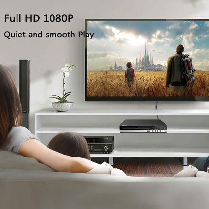 DVD Player for TV with HDMI/AV Outputs, All Regions, 1080P Full HD, USB Multimedia Functions, Remote Control