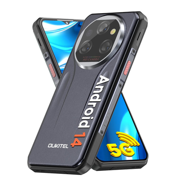 OUKITEL WP39 õuetelefon 5G - 24 GB RAM + 256 GB ROM õuetelefon ilma lepinguta 11000mAh, Android 14 mobiiltelefon, 6,6 tolli, 64MP + 32MP + 8MP, vastupidav ehitusplatsi telefon, IP68 veekindel/NFC/OTG/GPS/Face ID