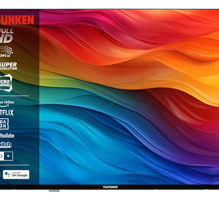 Telefunken XF43SN750S 43-tolline televiisor/nutiteler (Full HD, HDR, kolmekordne tuuner) – 6 kuud HD+ koos lisavarustusega.