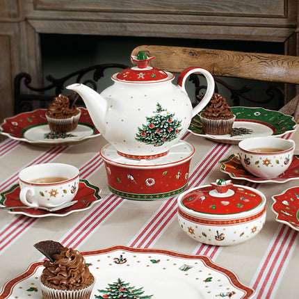 Villeroy &amp; Boch – Toy's Delight jug with lid, Christmas teapot, coffee pot, Christmas decoration, Christmas decorations, Christmas tree premium porcelain
