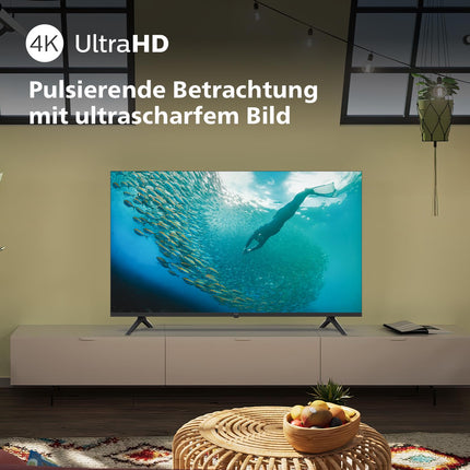 Philips 55PUS7009 4K LED nutiteler - 55-tolline ekraan pikslitäpse Ultra HD Titan OS platvormi ja Dolby Atmos heliga. Ühildub Alexa ja Google Assistantiga - must