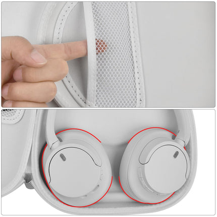 PAIYULE ümbris Sony WH-CH720N WH-CH520 WH-1000XM4 juhtmevabadele Bluetooth-müra summutavatele kõrvaklappidele, kandekott, korraldaja, reisikoti tasku USB-kaabli jaoks (ainult karp) (valge)