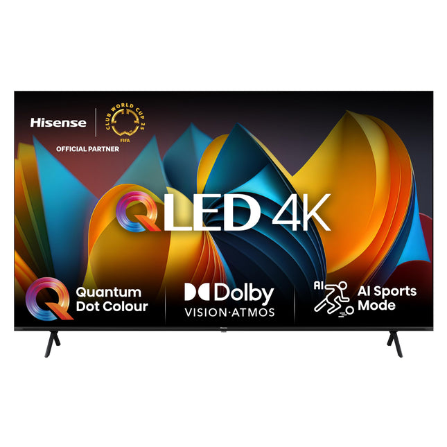 Hisense 85E7NQ 215 cm (85-inch) TV, 4K UHD, QLED, HDR10, HDR10+ decoding, HLG, Dolby Vision Atmos, 60 Hz panel, Bluetooth, Alexa built-in, VIDAA Voice, Black [2024]