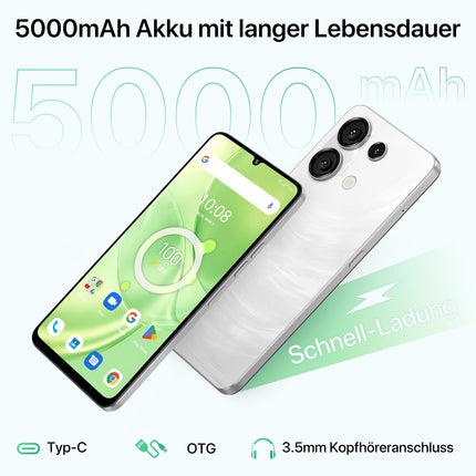 UMIDIGI G9 5G nutitelefon, Android 14 mobiiltelefon ilma lepinguta, 90Hz kaheksatuumaline, 12(6+6) GB + 128GB mobiiltelefon, 6,75 tolli, 50MP, näotuvastus ja sõrmejäljelukk, SIM-kaardita mobiiltelefonid, 5000mAh, GPS, kahe SIM-kaardiga 5G nutitelefon
