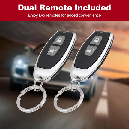 Universal keyless entry system for car door locks, central locking remote control kit for most vehicles