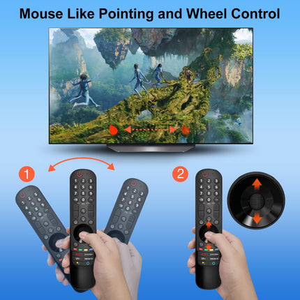 Maagiline kaugjuhtimispult LG teleritele, originaalpuldi MR20GA, MR21GA, MR22GA, MR23GA asendus, sobib LG UHD OLED QNED NanoCell 4K 8K nutitelerile, kursori ja häälfunktsiooniga