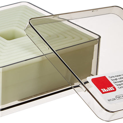 IBILI 784203 pehmed ruudukujulised küpsisevormid (9 tk), roostevabast terasest, läbipaistev/valge, 10 x 10 x 5 cm, 9 tk