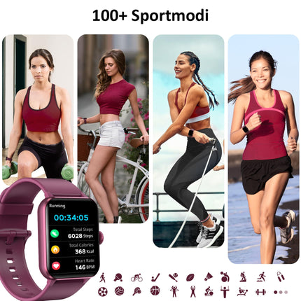 Blackview Smartwatch Women Men with Phone Function (Make/Receive Calls)/Message Reminder, Sports Watch with 100+ Sport Modes, Fitness Watch, Heart Rate Sleep Monitor, Pedometer, Smart Watch for iOS Android