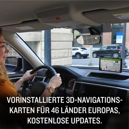 Garmin DriveSmart 66 MT-S Amazon Alexa – navigatsiooniseade sisseehitatud Alexaga, ere 6-tolline (15,2 cm) HD-ekraan, Euroopa 3D-kaardid keskkonnavöönditega, reaalajas liiklusteave Garmin Drive'i rakenduse kaudu.