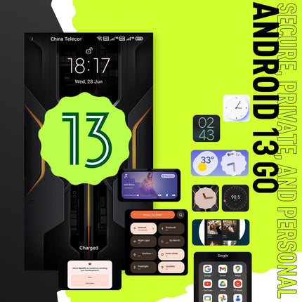 Ulefone Armor X12 Rugged Smartphone, 6GB+32GB+256GB Expandable Phone, Android 13 GO Indestructible Phone, 4860mAh Battery, 5.45-inch HD+, 13MP+8MP, IP68/WIFI 5G/NFC/OTG - Black