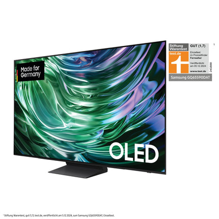 Samsung OLED 4K S90D 65 tolli (163 cm), UHD-teler, OLED HDR+, 4K tehisintellektiga pildiparandus, mängukeskus kuni 144 Hz, Dolby Atmos, OTS Lite, Knox Security, nutiteler, tehisintellektiga teler, Stiftung Warentesti testi tulemus 1,7