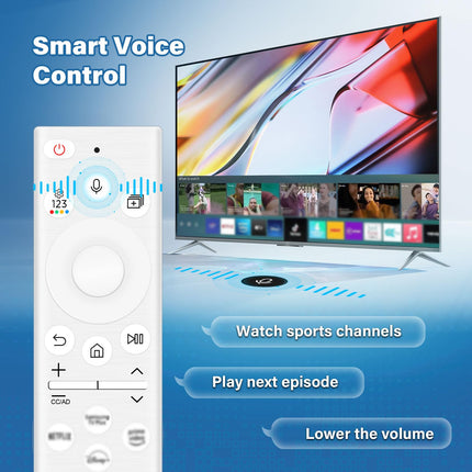 Samsungi asenduspult, BN59-01391A päikeseenergial laetav hääljuhtimispult Samsungi nutitelerile, universaalne Samsungi teleritele - kaugjuhtimispuldid, mis ühilduvad Samsungi 2021-2023 Neo LED nutiteleriga 4K HD