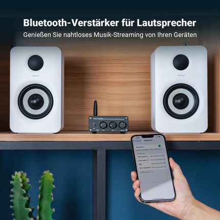 Fosi Audio BT20A Bluetooth võimendi, 200W mini Hifi võimendi TPA3116 võimendikiibiga, bassi ja kõrgete helide reguleerimisega, D-klassi 2.0 stereovõimendi