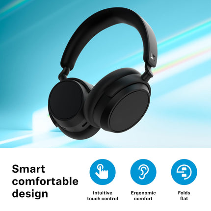 Sennheiser ACCENTUM Plus juhtmevabad Bluetooth-kõrvaklapid – optimaalne helikvaliteet kiirlaadimise, 50-tunnise akuea ja adaptiivse hübriid-ANC-ga – valged