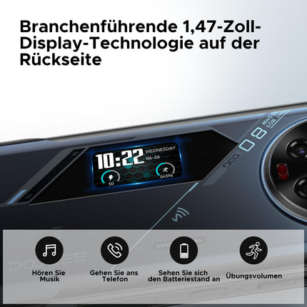 DOOGEE V40 PRO Outdoor Handy Ohne Vertrag 5G mit 1.47" Rear Screen - MediaTek Dimensity 7300 Android 14 Handy, 36GB RAM + 512GB ROM Outdoor Smartphone, 6.78” FHD+ 120Hz, 200MP, 8680mAh Baustellenhandy
