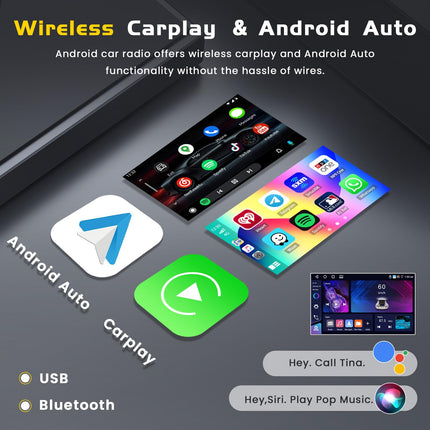 [4G+64G] Inefala Android autoraadio Peugeot 107/Toyota Aygo/Citroen C1 2004-2014 juhtmevaba Carplay Androidiga, 10-tolline puutetundliku ekraaniga autoraadio Bluetooth GPS-i, WiFi, RDS/FM EQ, SWC, tahavaatekaamera, mikrofon