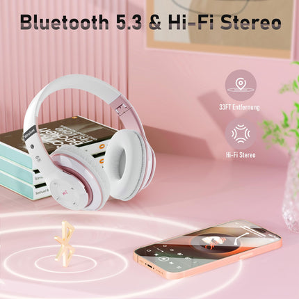 Lankey Sound juhtmevabad kõrvaklapid 6 ekvalaiseri režiimiga, Bluetooth-kõrvaklapid, 65 tundi kõrva katvad Bluetooth-kõrvaklapid sisseehitatud HD-mikrofoniga, FM, SD/TF õues, transpordiks, reisimiseks, õppimiseks
