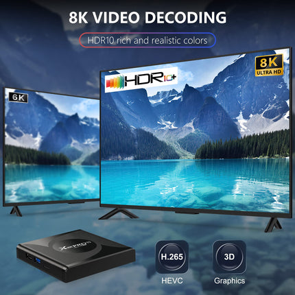 Android 13.0 teleriboks, 4 GB muutmälu, 64 GB ROM, RK3528 neljatuumaline 64-bitine Cortex-A53 kiip, 8K UHD video, 2.4G/5G kahekordne WiFi, Bluetooth 5.0, nutiteleriboks miniklaviatuuriga