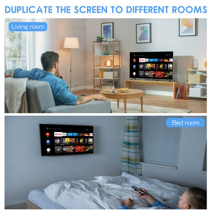 4K HDMI Splitter 1 In 4 Out, Audio Video HDMI Distributor with Power Supply Simultaneously 4 Monitors, 30M Long Stable Transmission