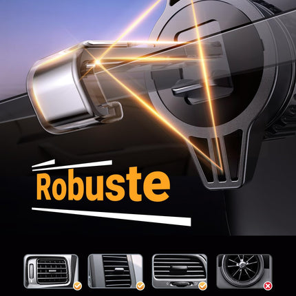 UGREEN autotelefoni hoidik [Upgrade Bomproof Air Vent Hook] nutitelefoni hoidik õhuavade jaoks, ühildub iPhone 16 15 14 13 Pro Max, Galaxy S23 S22 S21, Mate 60 Pro jne-ga (must)