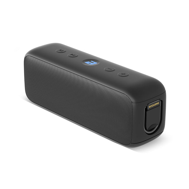 BOGASING G6 Portable Bluetooth Speaker, 30W Music Box with Powerful Sound, 35h Battery, EQ, IPX6 Water Protection, USB, TF, AUX, Wireless Speaker Boxes Bluetooth Box with Microphone (Black)