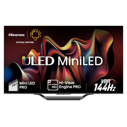 Hisense 75U7NQ 189 cm (75-tolline) televiisor, 4K Mini LED ULED HDR nutiteler, Quantum Dot, 120Hz/144Hz VRR, HDMI 2.1, Game Mode Pro, Dolby Vision IQ ja Atmos, Bluetooth, sisseehitatud Alexa, antratsiithall, [2024]