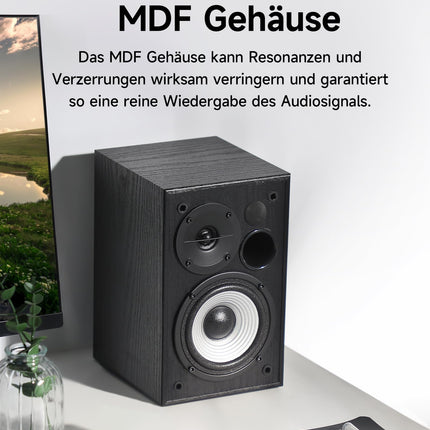 Edifier R990BT Bluetooth 5.4 riiulikõlar, 2.0 aktiivne multimeediakõlar, 24W väljundvõimsus, RCA/AUX/Bluetooth sisendid, MDF-korpus