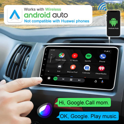 Android 12 autoraadio navigatsiooniga, 10,1-tolline ekraan, sisseehitatud DAB+, Android Auto ja juhtmevaba Carplay, kahe DIN-iga raadio, autoraadio puutetundliku ekraaniga, Bluetooth, 8-tuumaline, 2G+32G ROM, WiFi, 4G GPS, AM/FM RDS, 2 DIN-i.