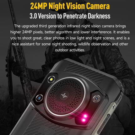 Ulefone ARMOR 21 Android 13 Outdoor Smartphone Unlocked, Infinite Halo, 122dB Loudest Speaker, 9600mAh Battery, 64MP+24MP, 16GB+256GB, 6.58" FHD+120Hz, IP68 IP69K Smartphone, 3 Card Slots, NFC