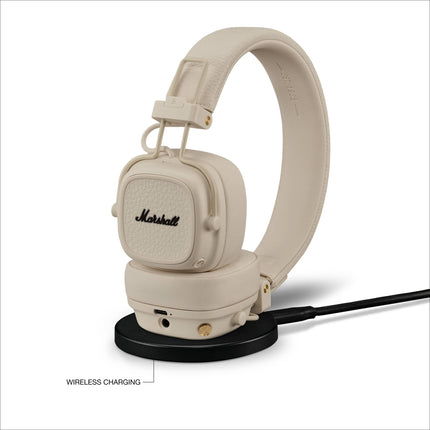 Marshall Major V Bluetooth kõrvaklapid, 100 tundi mänguaega – kreemjas