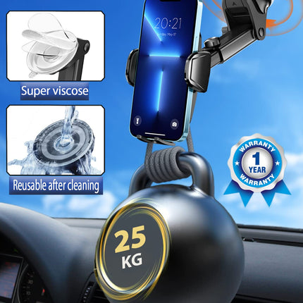Josnown autotelefonihoidja, uuendatud versioon 3-ühes iminapa ja õhutusavaga telefonihoidja autosse, 360° pöörlev universaalne autotelefonihoidja iPhone'ile, Huaweile, Xiaomile, Samsungile