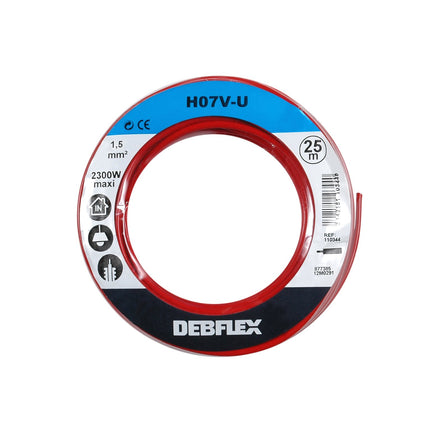 Debflex 110344 Pool HO7V-U 1.5, 25 m, Punane