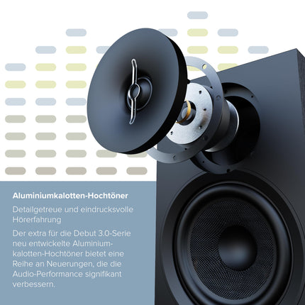 ELAC Debut F5.3 floorstanding loudspeaker – Ideal for music playback via your stereo system, also as part of a 5.1 surround system, legendary sound, elegant design – passive loudspeaker
