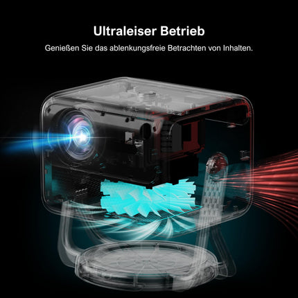 ULTIMEA Projector 4K Support Android TV 11.0 with Netflix, Portable Outdoor Projector with 90° Gimbal Stand-free Design, 600 ANSI Lumens, Dolby Audio, 5G WiFi Bluetooth 5.3 Smart Projector, Nova C40