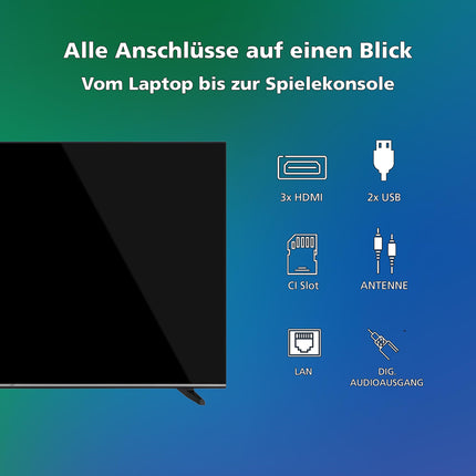 JVC 43-tolline nutiteler VIDAA LT-43VD3555 4K UHD HDR-teler Dolby Visioniga ja integreeritud kolmekordse tuuneriga, LED-teler must