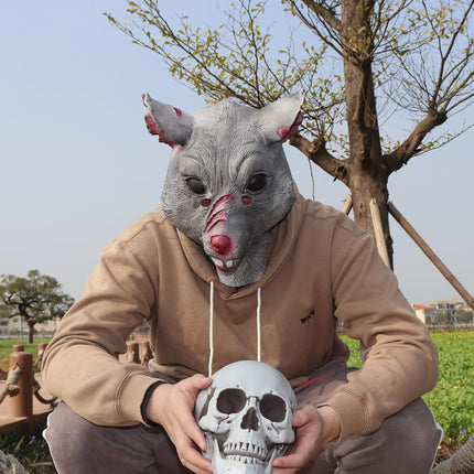 shayulajiao rotimask 3 verise armiga | Loomakostüüm täispea lateksmask karnevaliks ja halloweeniks | Hingav õudusmask mardi grasi ja maskiballide jaoks (üks suurus)