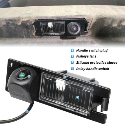 HD 720P auto tahavaatekaamera asendus Opel Astra H Zafira B Corsa D Vectra C Insignia jaoks, 170-kraadine lainurk-auto öise nägemisega tagurduskaamera, veekindel parkimiskaamera