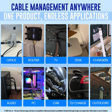 MarketConnect® Expandable cable conduit Ø 20mm, L 10m • Ideal for cable management • Perfect for desk and TV • BLACK • Minibox