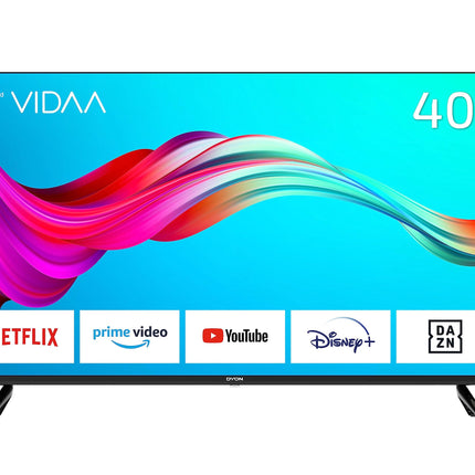 DYON Smart 40 VX-2-40-tolline (100 cm) Full HD nutiteler HD kolmekordse tuuneriga (DVB-C/-S2/-T2), App Store, Prime Video, Netflix, YouTube, DAZN, Disney+ ja hotellirežiim