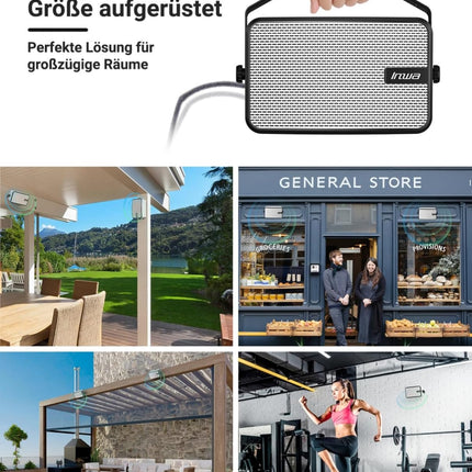 Inwa Bluetooth-kõlar, juhtmevaba helisüsteem sise- ja välistingimustes kasutamiseks, IPX5 veekindel, 400 W (2 tk pakis, 2025. aasta uus Bluetoothi ​​nimi "Sync Speaker", vahelduvvoolu-/alalisvooluadapter ja kaugjuhtimispult, RMS 40 W)