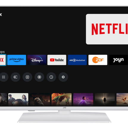 JVC 40-tolline TiVo LT-40VF5355W nutiteler - Full HD-teler, HDR-teler kolmekordse tuuneriga ja 6-kuulise HD+ garantiiga, valge LED-teler