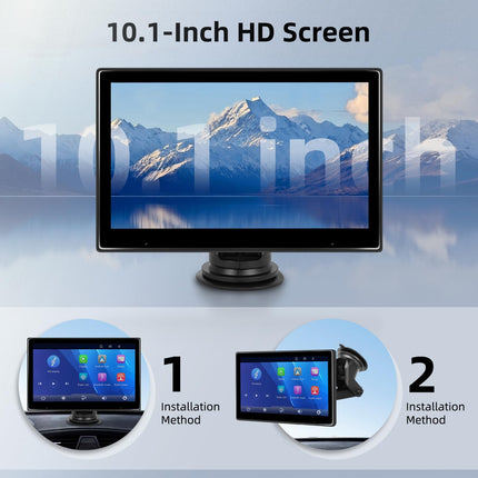 Hodozzy juhtmevaba Carplay Android Auto ekraan, 10,1-tolline HD puutetundlik kaasaskantav autostereo Super Linkiga, OTA uuendus, digitaalne meediavastuvõtja Bluetoothiga, AirPlay, Mirror Cast, FM/TF/AUX
