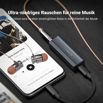 Fosi Audio DS2 USB-C-AUX kõrvaklapivõimendi DAC-dongle 3,5 mm pistikuga heliadapter kaasaskantav võimendi kahe väljundiga DSD256 4,4 mm tasakaalustatud kõrgresolutsiooniga CS43131 kiip iPhone'ile, iPadile