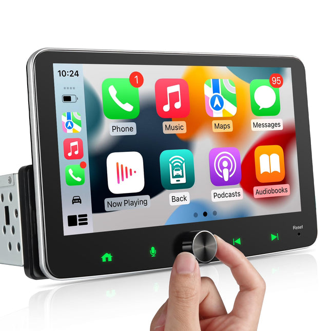 Android autoraadio 1Din juhtmevaba CarPlay juhtmevaba Android autoraadio ekraaniga 7-tolline 4G+64G Car Play puutetundlik ekraan Bluetoothi, FM/AM RDS WiFi GPS Navi SWC EQ 1 Din