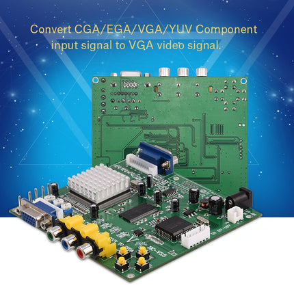 Mänguvideo väljundmuunduri kaart CGA/EGA/YUV/RGB VGA mänguvideo muunduri adapterplaat CRT LCD PDP jaoks, muundurplaat toetab igat tüüpi VGA-sid