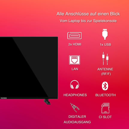 Telefunken 40-inch Smart TV powered by TiVo (Full HD, HDR, Triple Tuner, 6 months HD+ included) XF40TO750S
